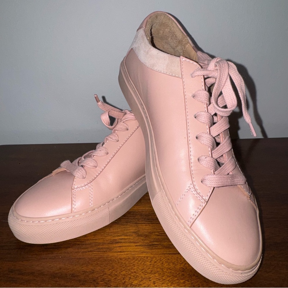 KOIO Capri Sneakers 38 Blush Pink Leather Suede Shoes Size 7.5